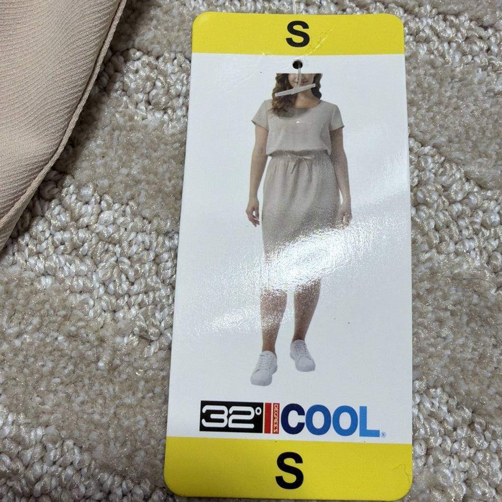 32 Degrees Womens S Twill Dress Cinched Waist Soft Stretch Pockets New with Tags