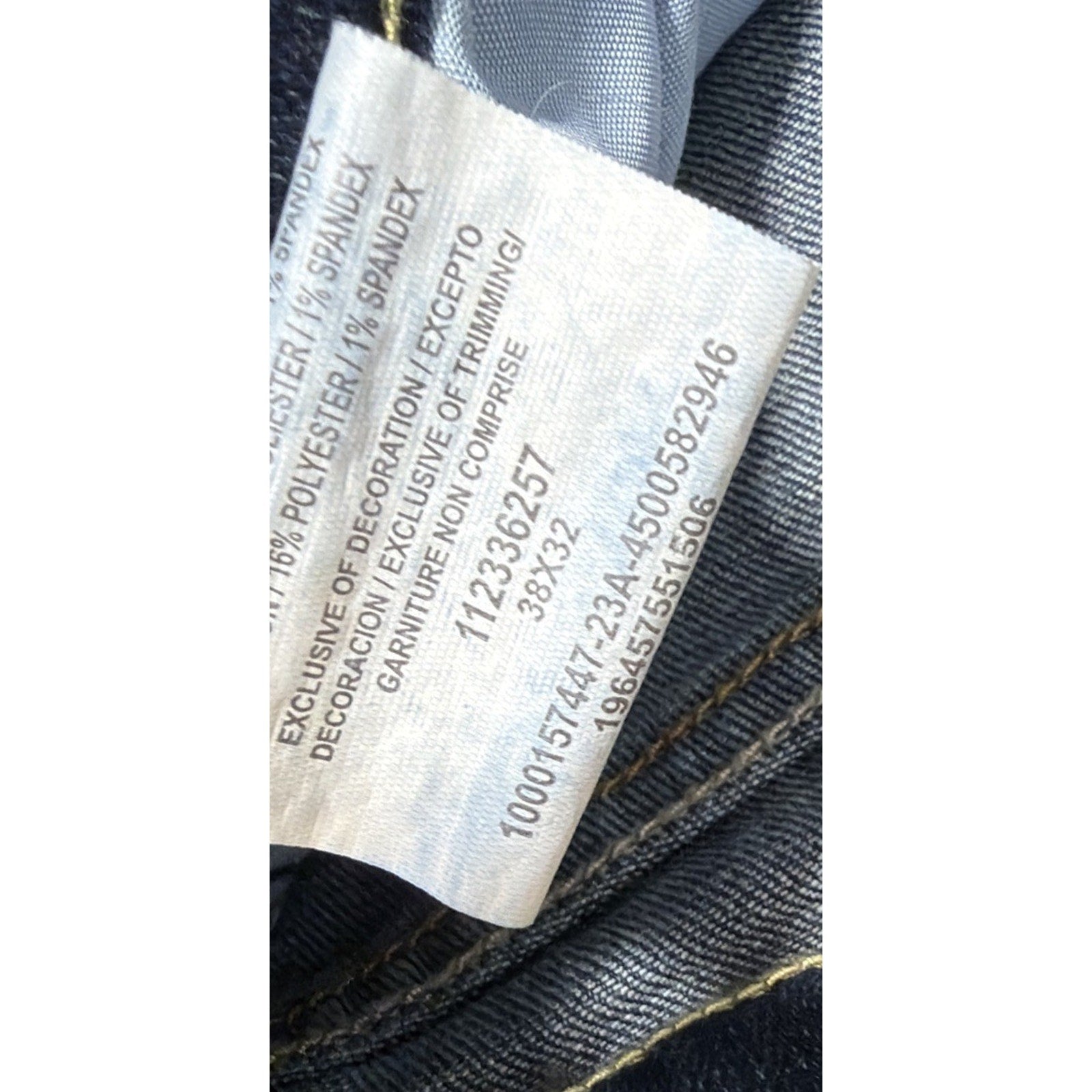 Wrangler Men's Slim Straight Dark Wash Stretch Jeans Size 38x32