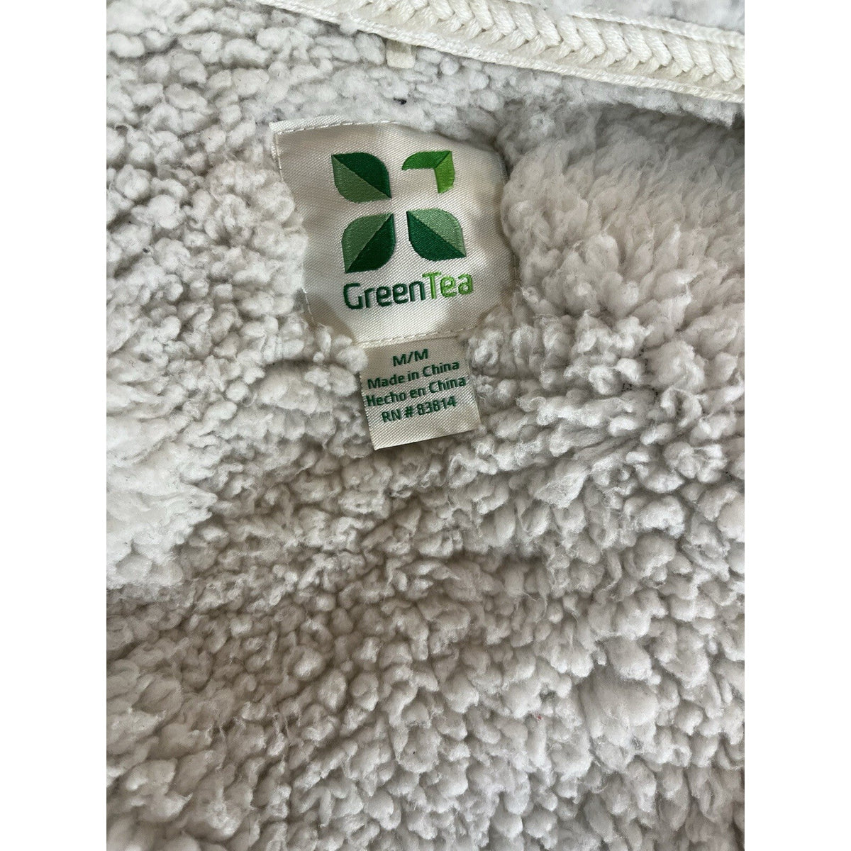 Green Tea Sherpa Ladies Medium Faux Fur Jacket Small Soft and Comfy