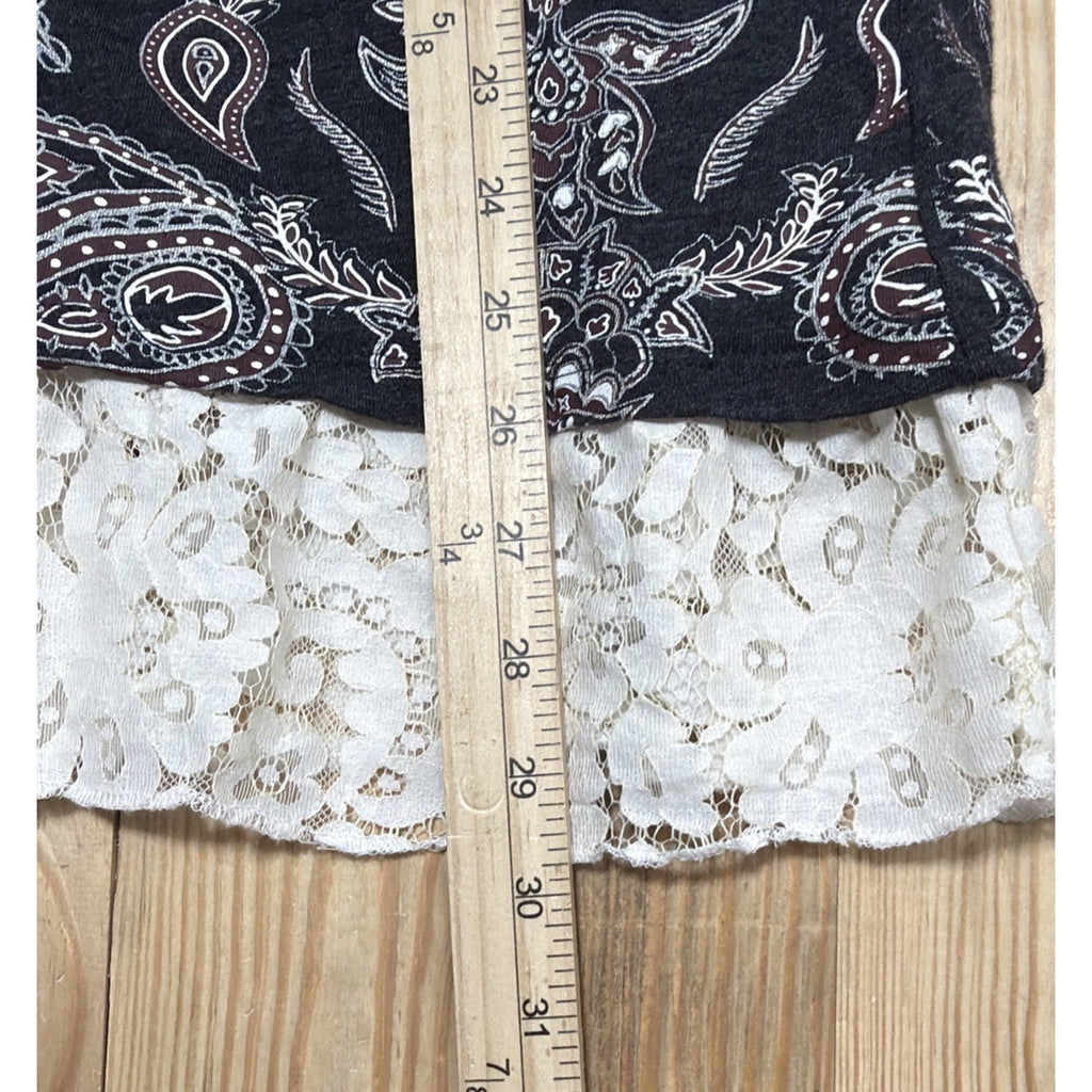 Mississippi State Bulldogs Womens Knights Apparel Lace Hem Embellished Tunic XL