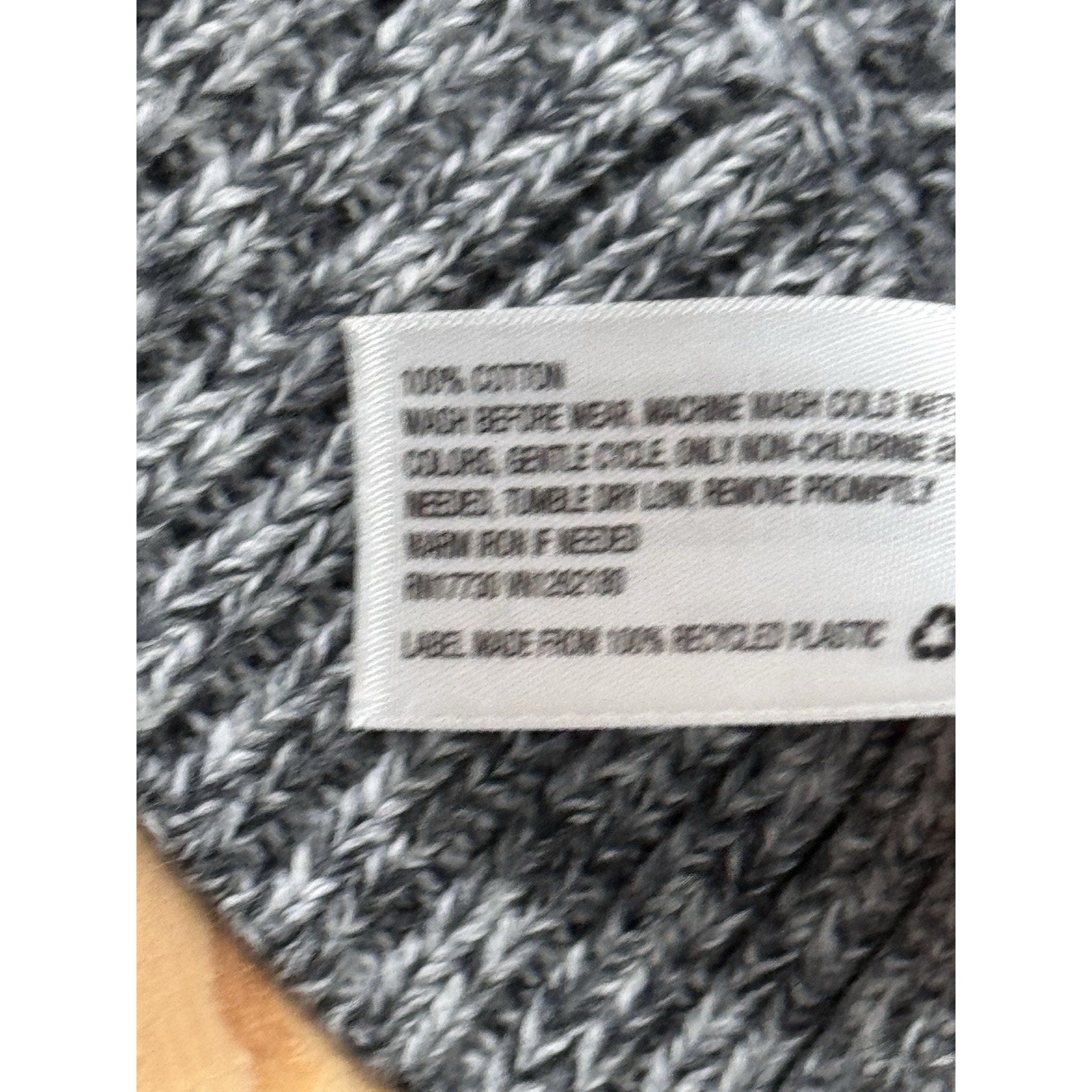 Cat & Jack Boys Size XS (4/5) Gray Shawl Collar Cable Knit Cardigan Sweater