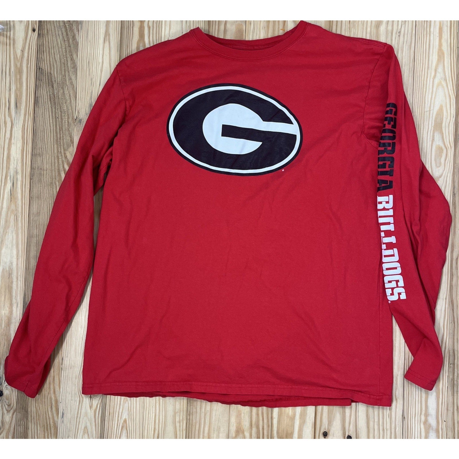 Box Seat Georgia Bulldogs Red Longsleeve T Shirt Size XL