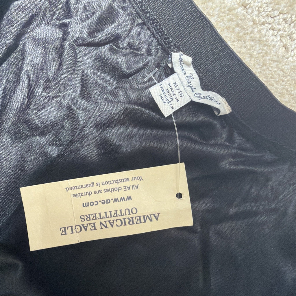 New AMERICAN EAGLE Stretch Waist Black Hi Low Wrap Skirt Women's XL Goth Fairy