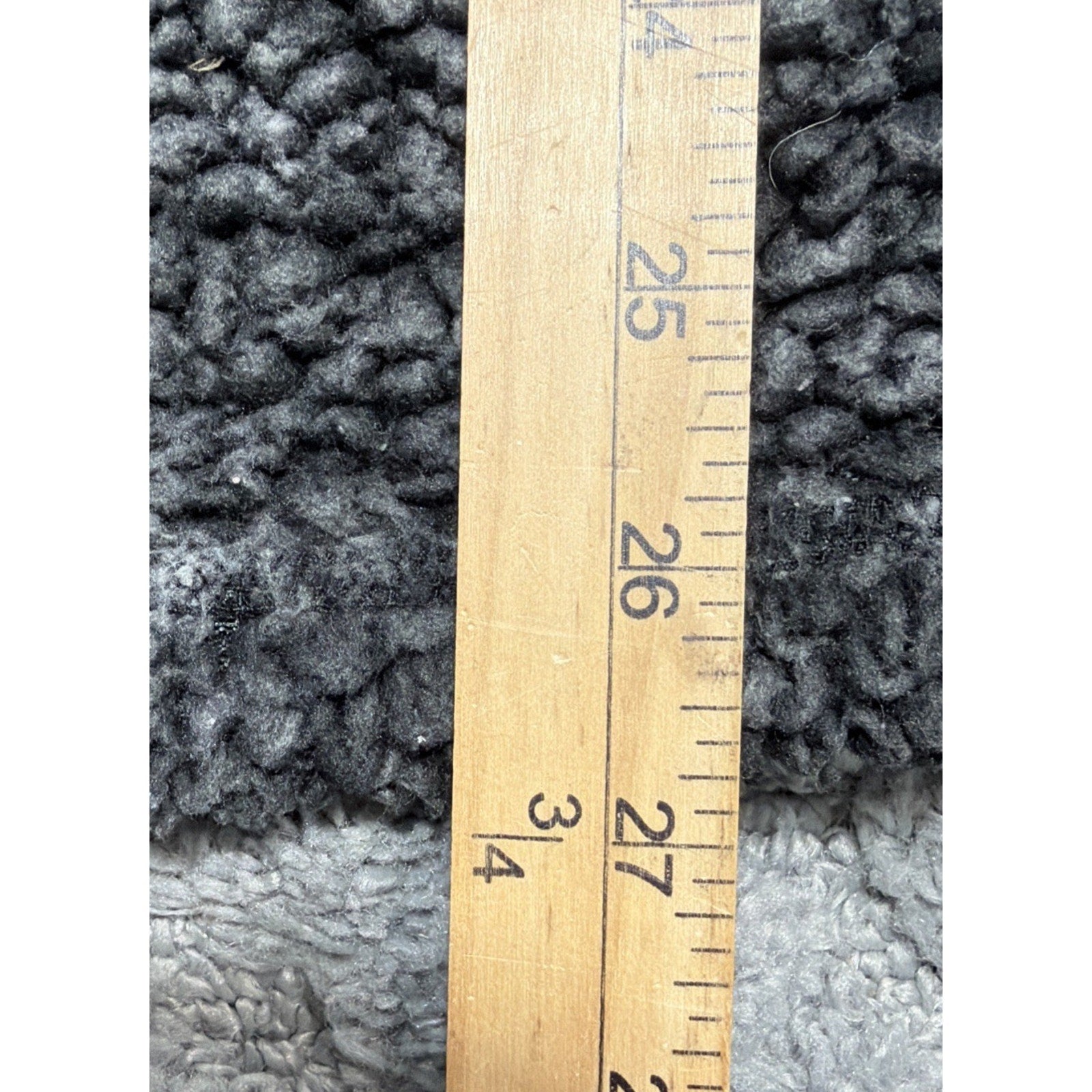 Katydid Black Grey Oversized Thick Sherpa Fleece Jacket 1/4 Zip Pullover Small