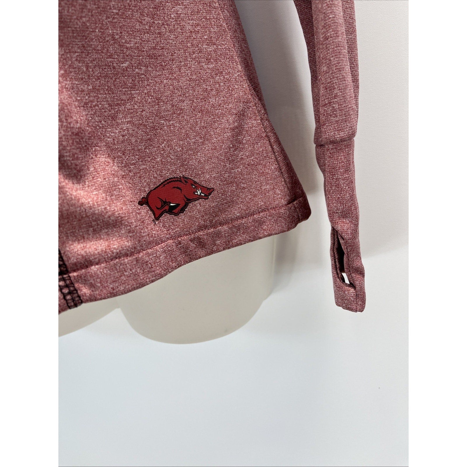 Arkansas Razorbacks grey 1/4 zip. size women's Small , J. America
