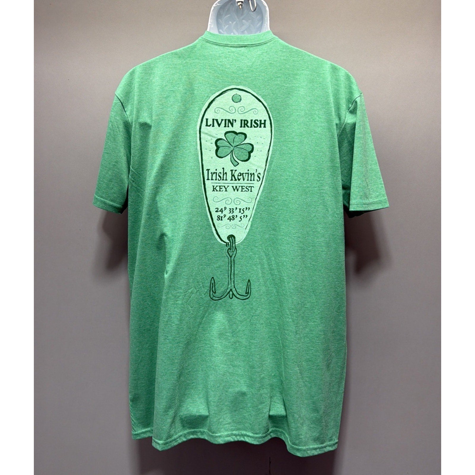 Mens XL Irish Kevin's Pub Key West Florida Double Sided T Shirt NWOT