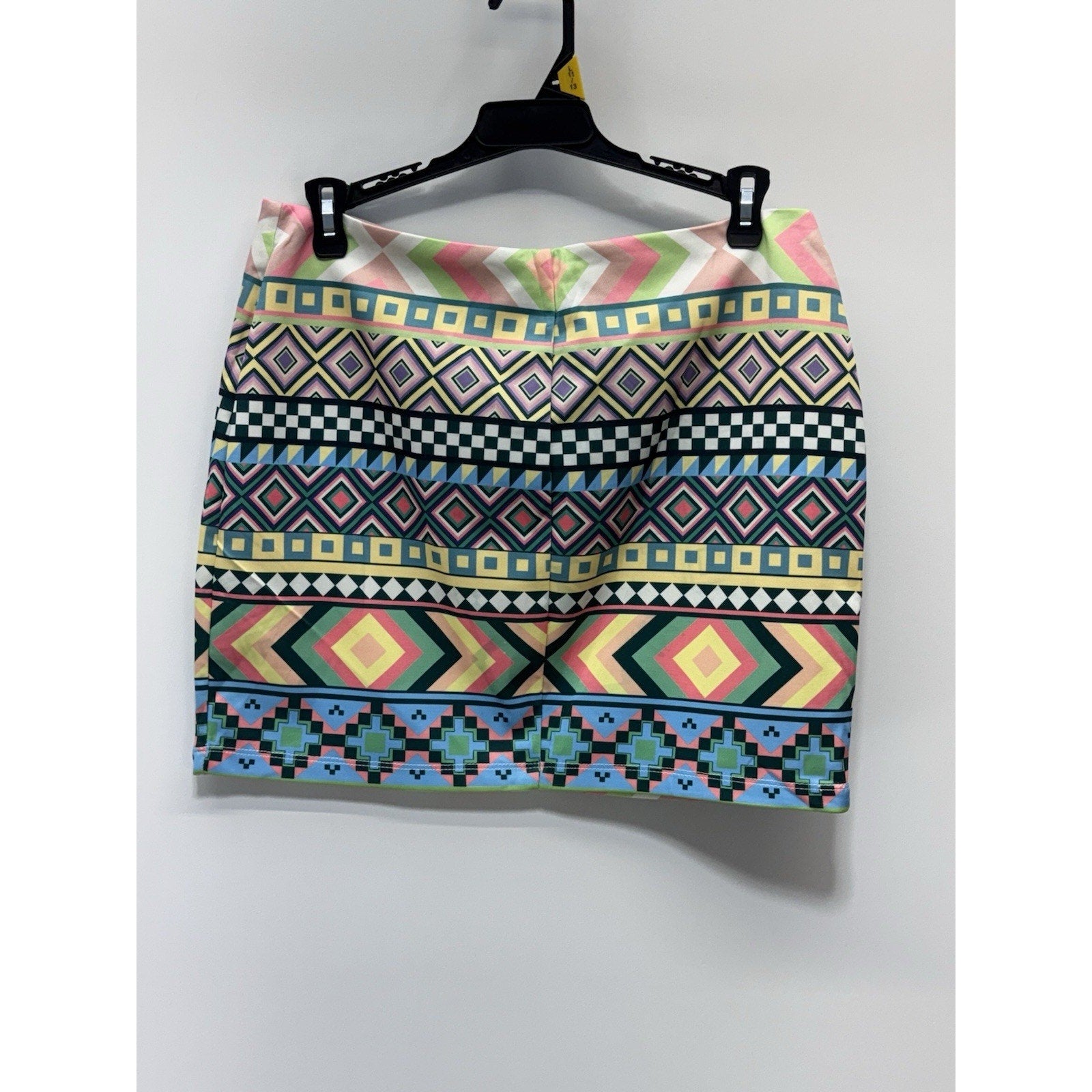 “Here For The Party”Aztec Print Zip Front Mini Skirt multi Color Women’s M