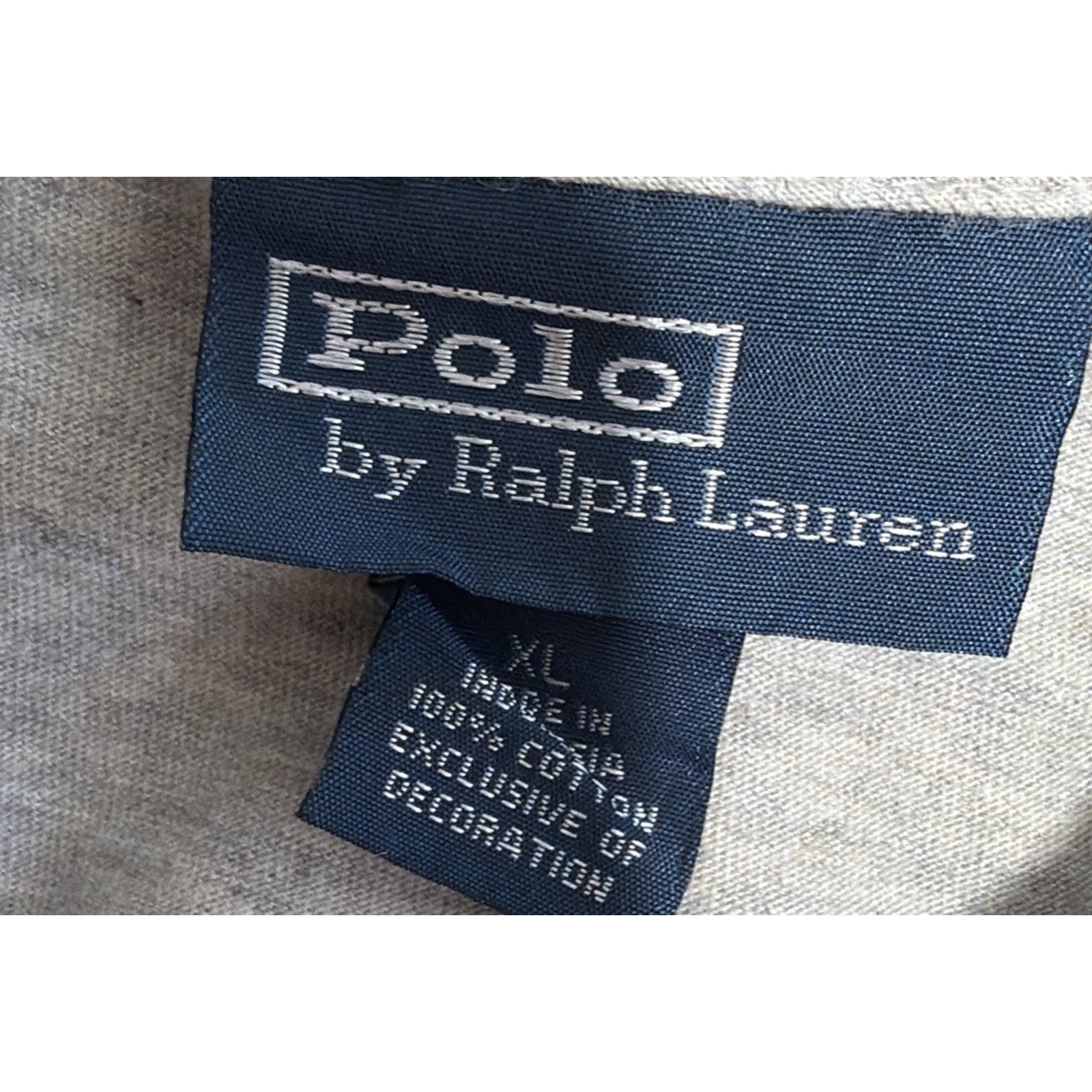 Polo Ralph Lauren XL Heather Oatmeal Beige Long Sleeve Tee Shirt Preppy Casual