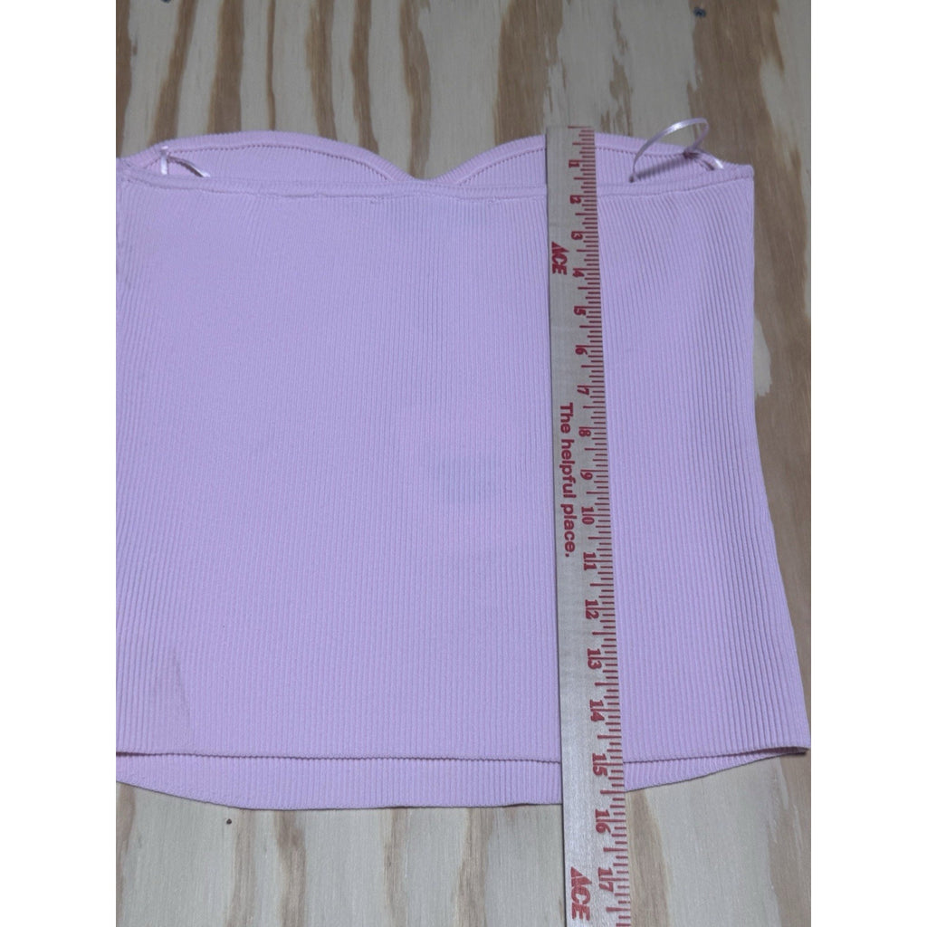 ENDLESS ROSE Pink Ribbed Sleeveless Tube Top New Ways Women’s Size Large NWT