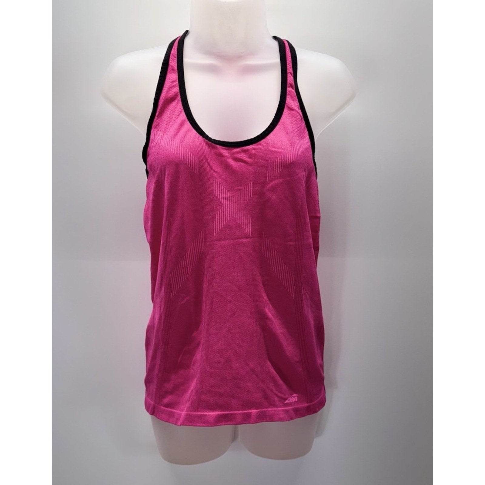 Avia Women's Black and Hot Pink Athletic Workout Gym Tank Top Size Medium