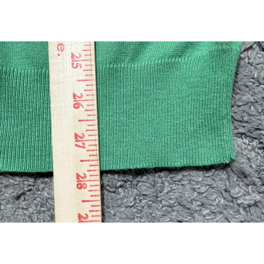 NWT J Ferrar Polo Sweater Mens Large Green Knit Short Sleeve Collared Stretch