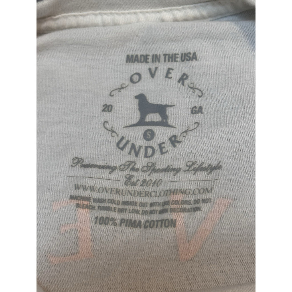 OVER UNDER duck hunting long sleeve White T-SHIRT Men’s Size Small