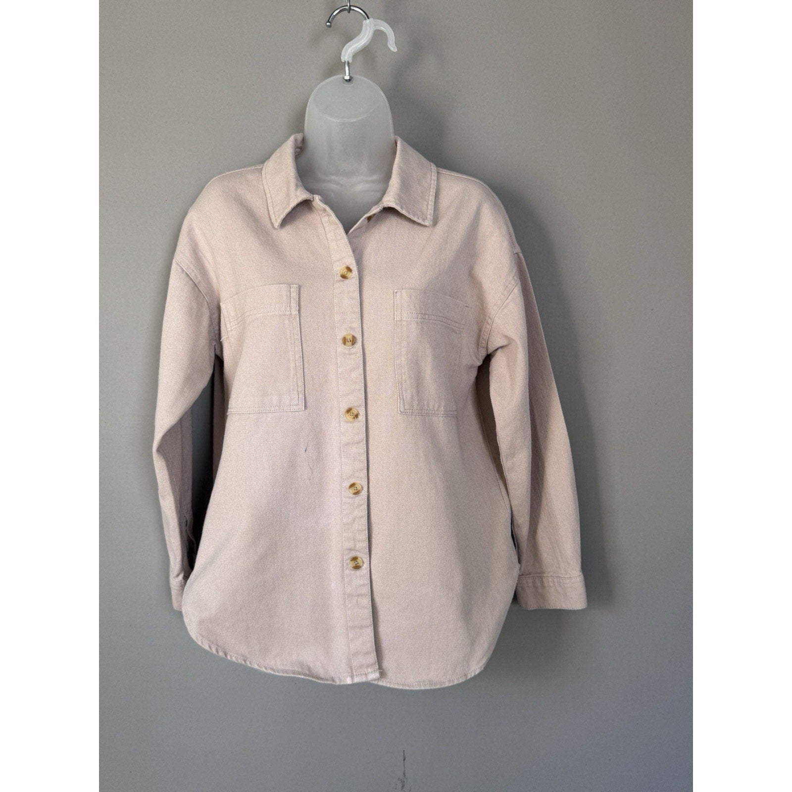 Thread & Supply Women’s Pink Cream Button Down Shirt – Size Small