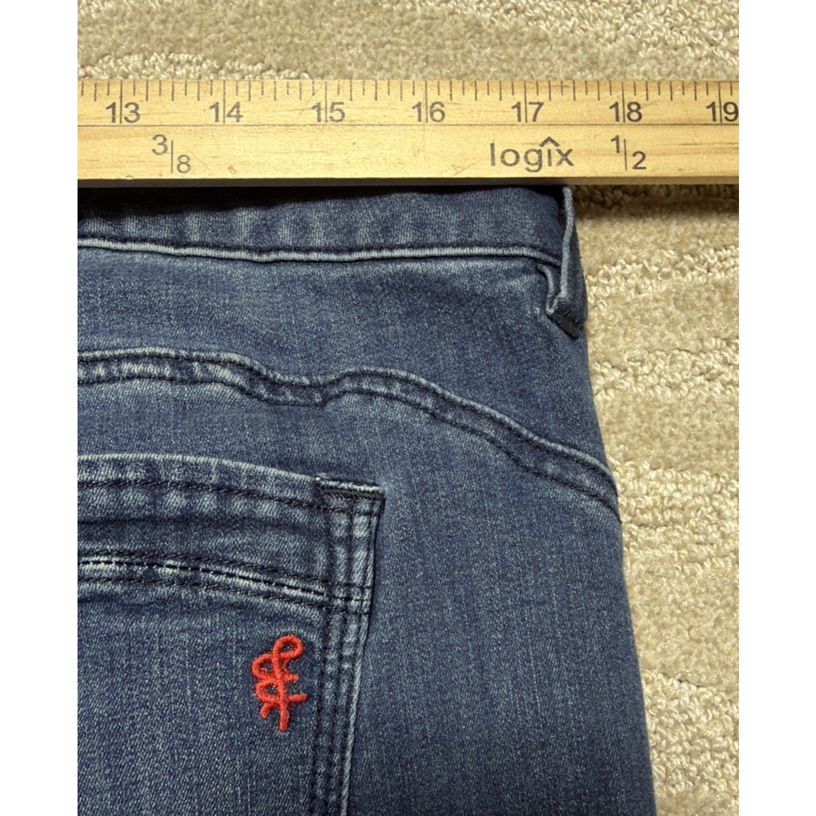 Molly & Isadora Jeans Womens Size 16 High Rise Skinny Crop Distressed Stretch