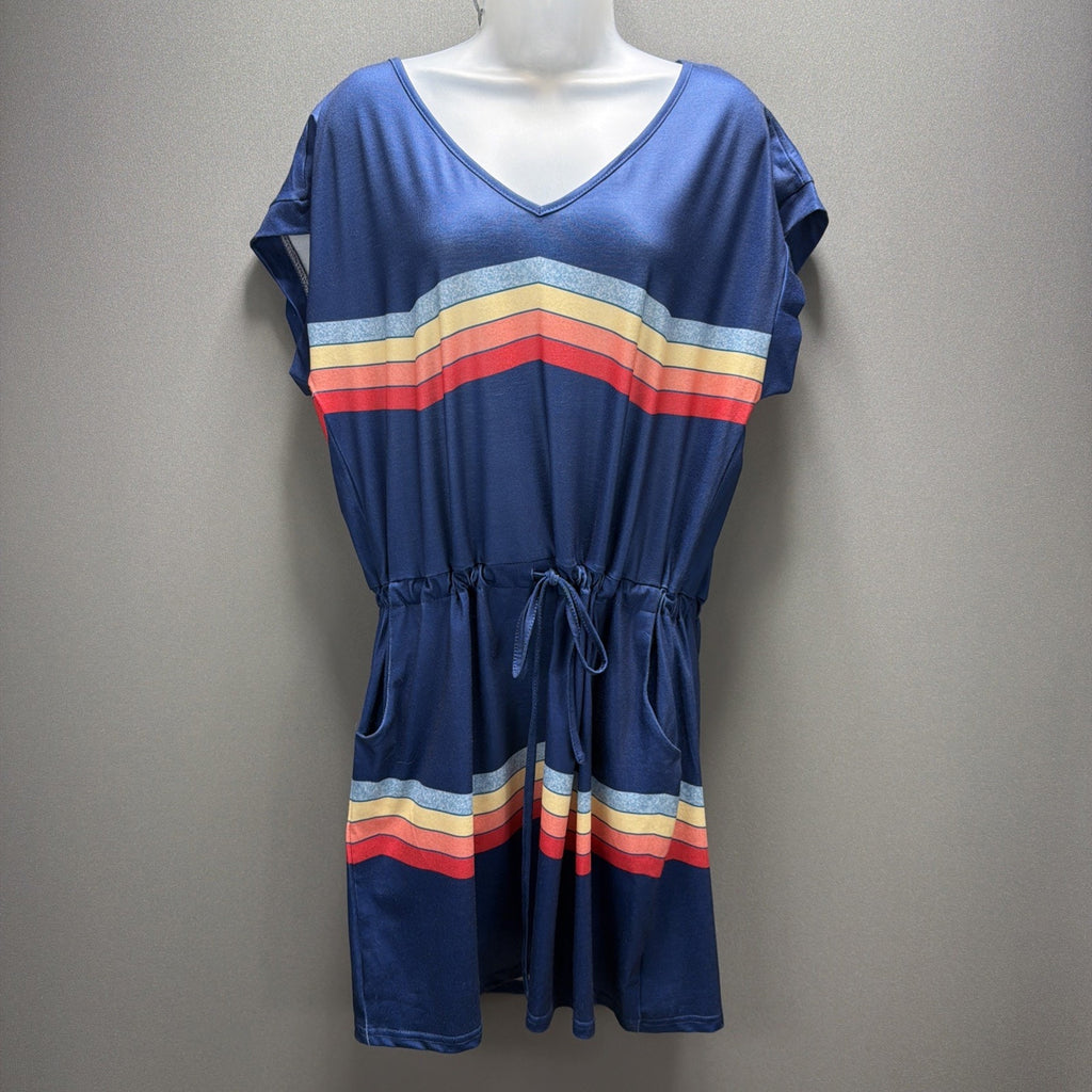 Womens ETCYYNEW Summer MINI Dress Pockets Stretch SIZE XL NWT