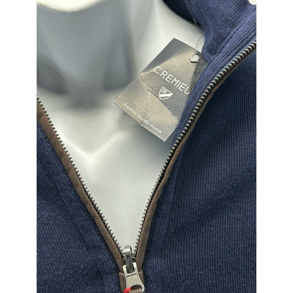 Daniel Cremieux Sweater Mens Medium Elbow Patches Reversible 1/4 Zip $95 NEW.