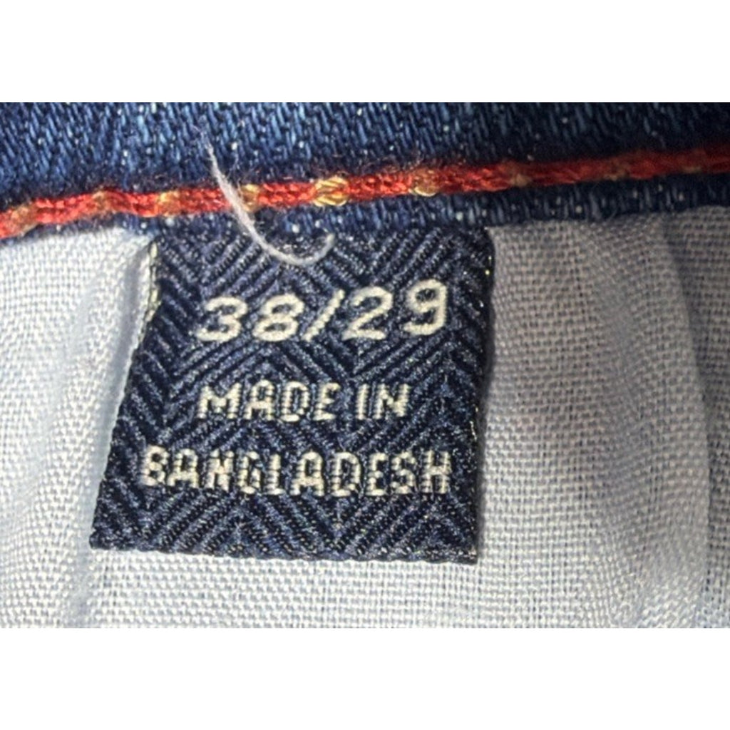 JACHS New York Jeans Men's 38x29 Blue Dark Wash Straight Leg Jeans Actual 37x28