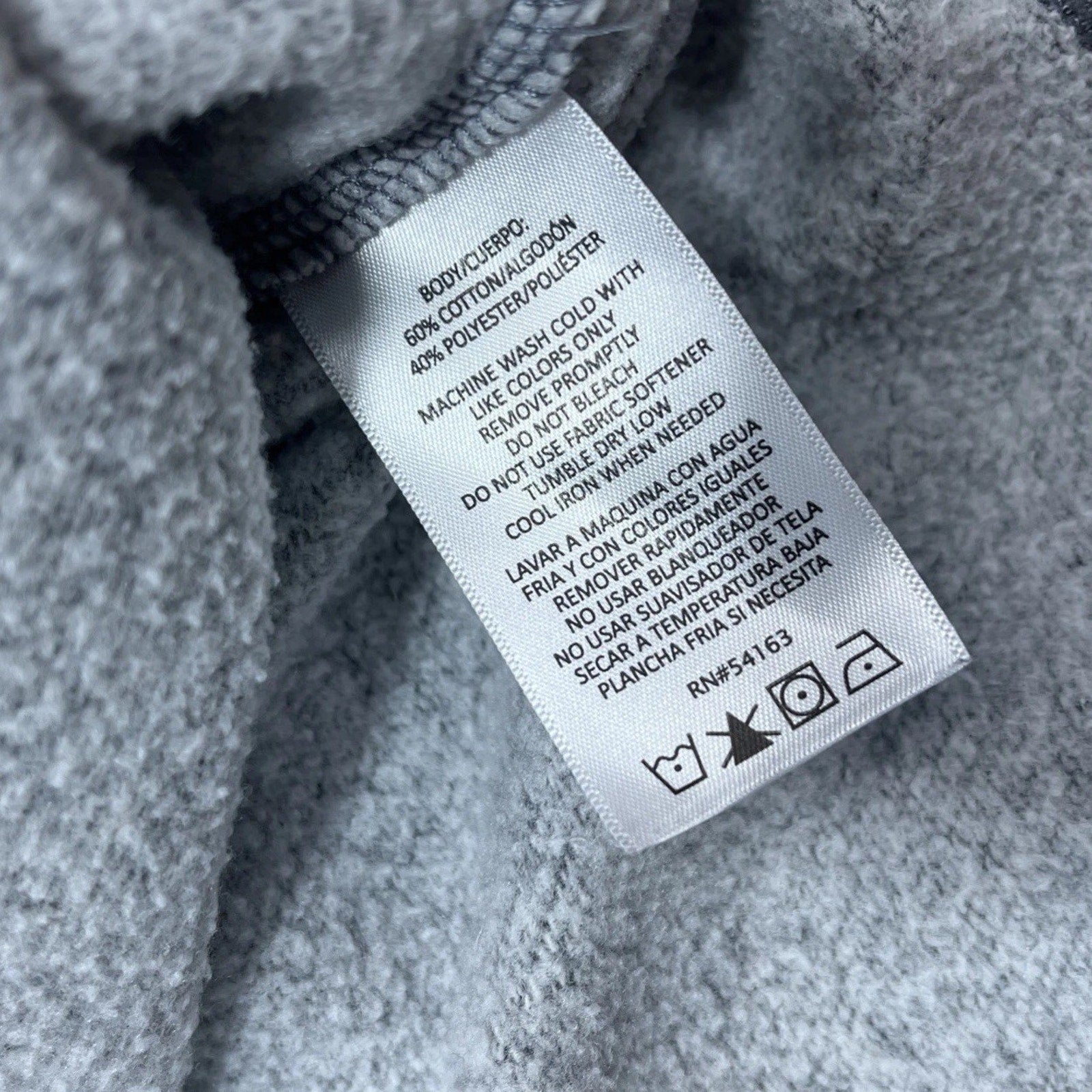 Calvin Klein Cropped Sweatshirt Womens M Gray Fleece Lined Oversized Pullover