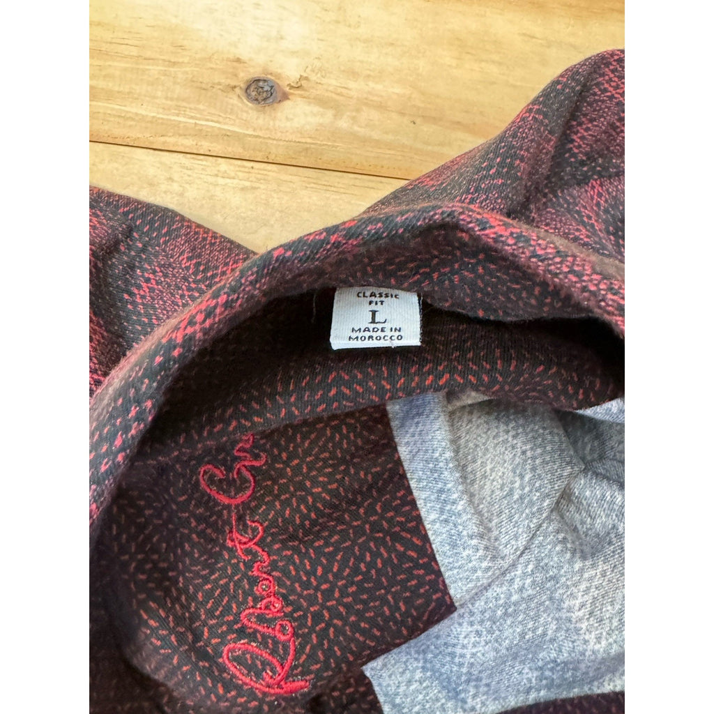 ROBERT GRAHAM Mens SHIRT L CLASSIC FIT Long Sleeves BUTTON FRONT Ruby Diamond