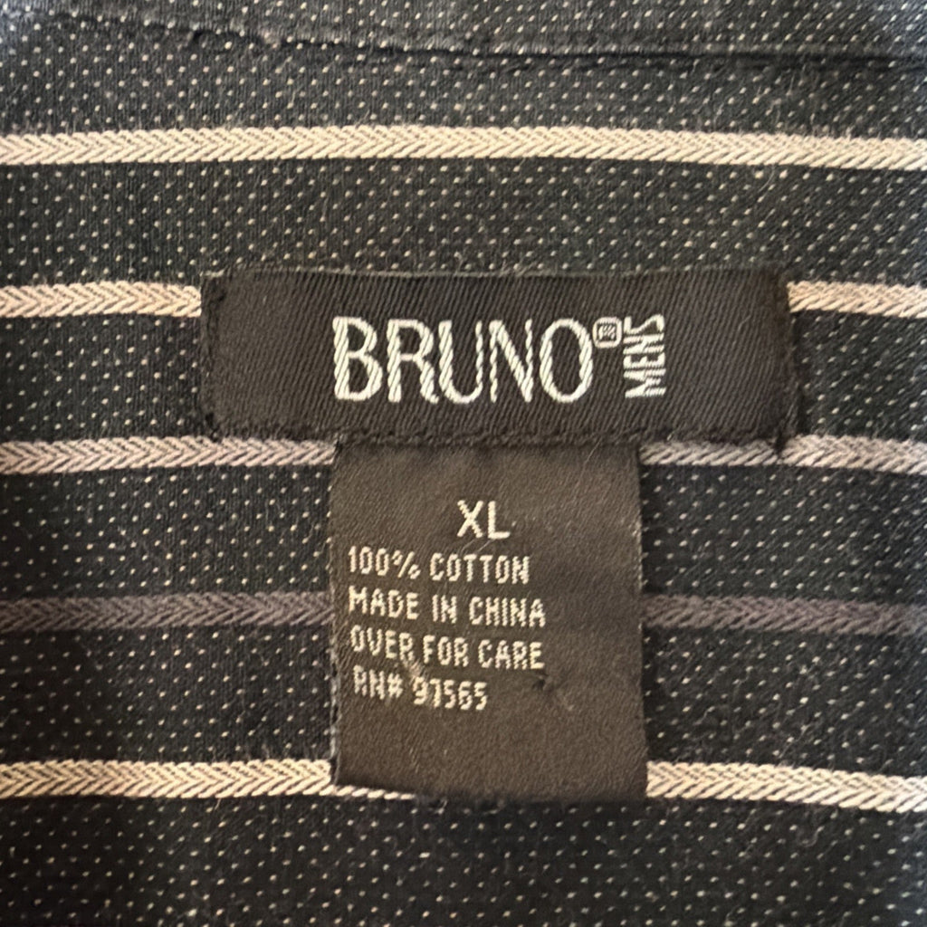 Bruno Men's Button Down Long Sleeve Shirt Size XL Dress Casual 100% Cotton
