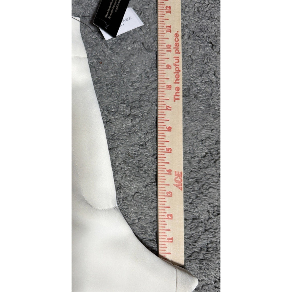 NWT Banana Republic Women's Pleated Wide-Leg Trouser Pants Ivory Size 6 30x30
