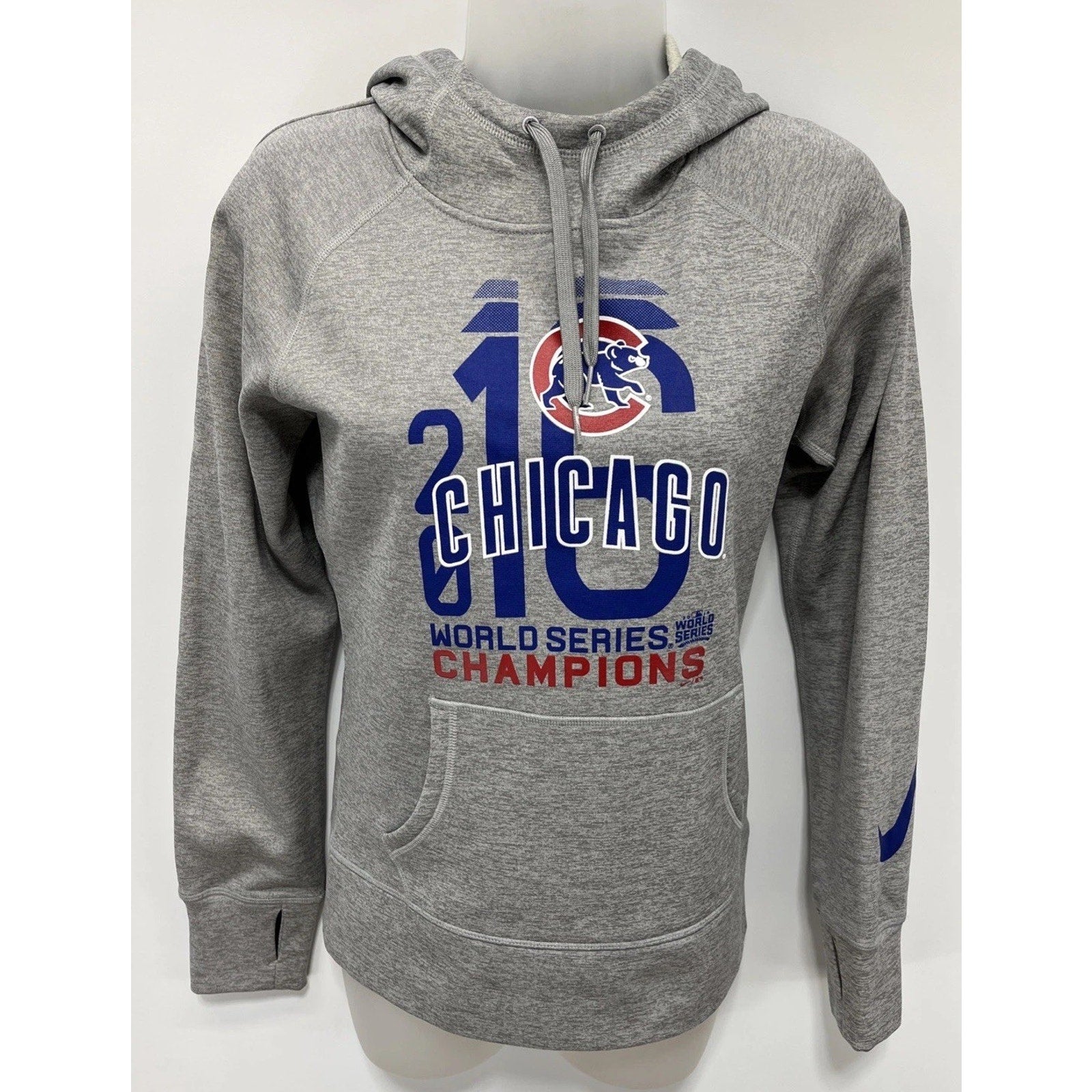 Chicago Cubs Hoodie Women's Nike Therma Fit 2016 World Series Champions S EUC