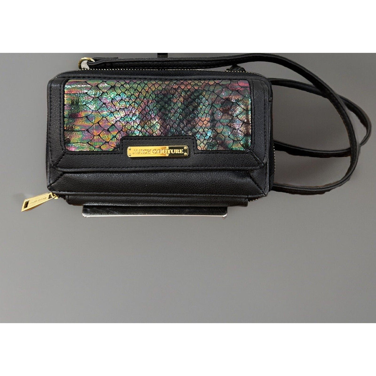Juicy Couture Flirt Cross body Bag Crossbody Mermaid Shimmering Gold Tags