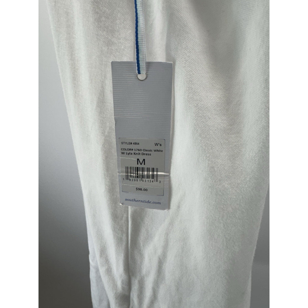 Southern Tide Lyla Knit Marina White Sleeveless Flutter Dress Women’s Size Med