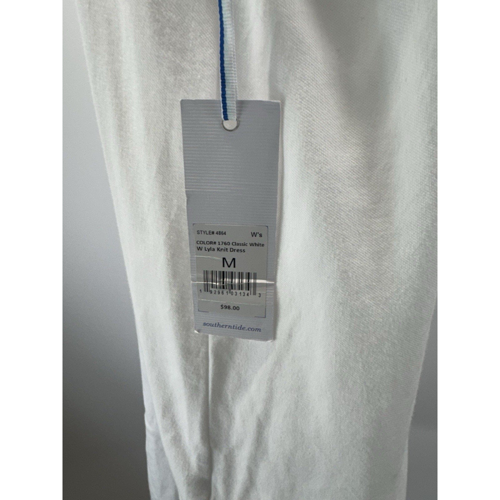 Southern Tide Lyla Knit Marina White Sleeveless Flutter Dress Women’s Size Med