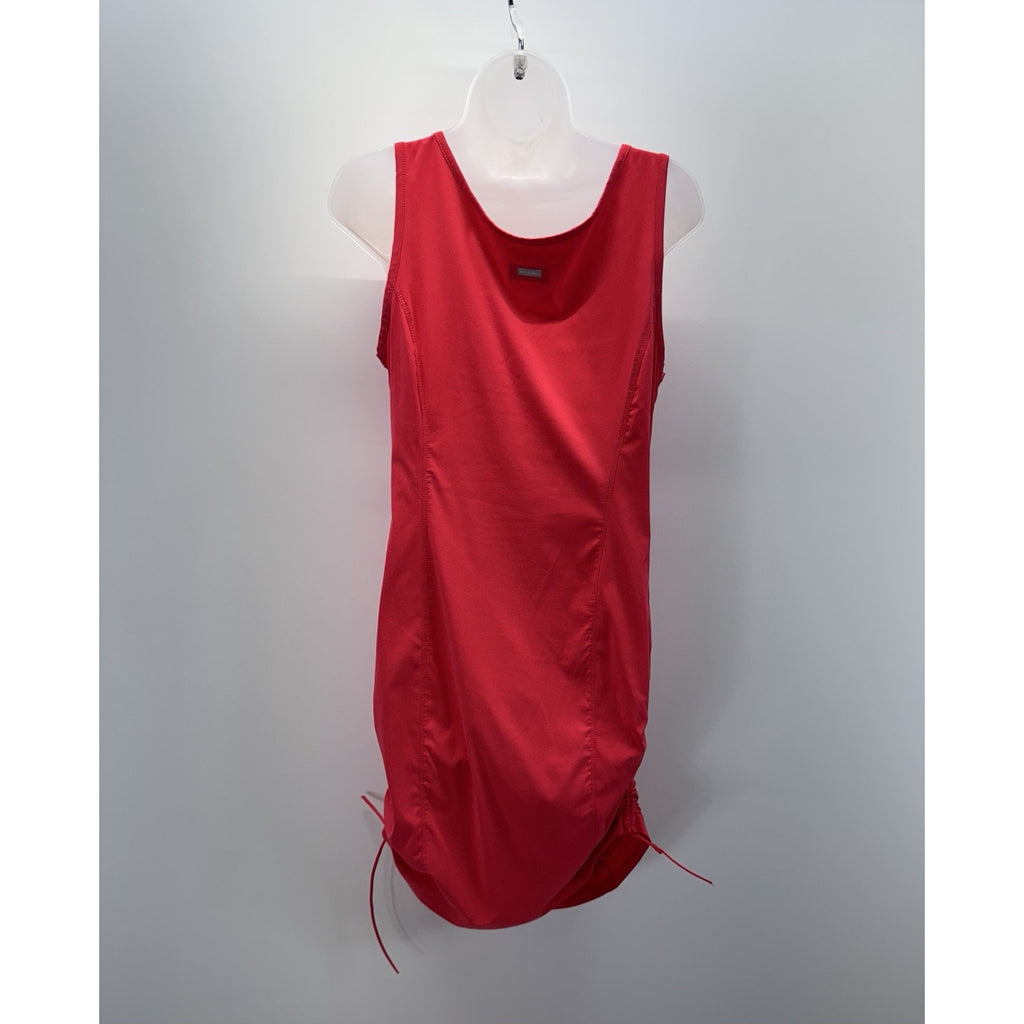 Columbia Hot Pink Cinched Side Tank Dress Omni Freeze Pockets Women’s Size M