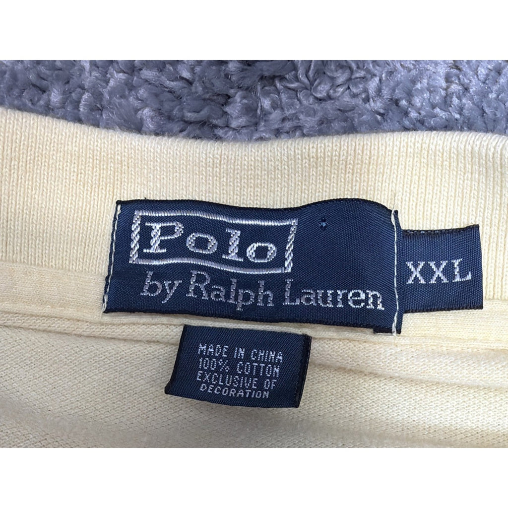 Polo Ralph Lauren Polo Shirt Men’s XXL Yellow Short Sleeve Collared Preppy