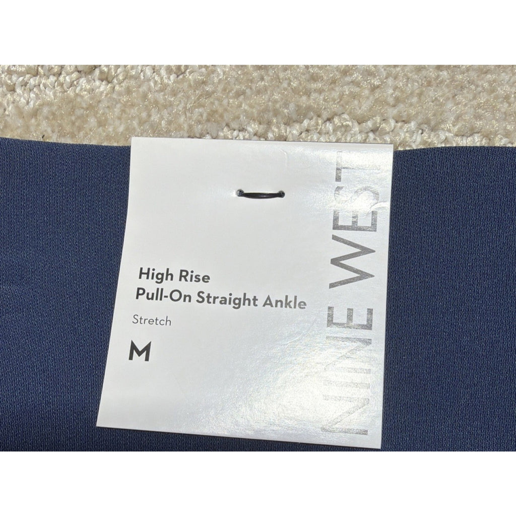 NEW Nine West Women's High Rise Pull On Straight Ankle Pants Size M Stretch NWT