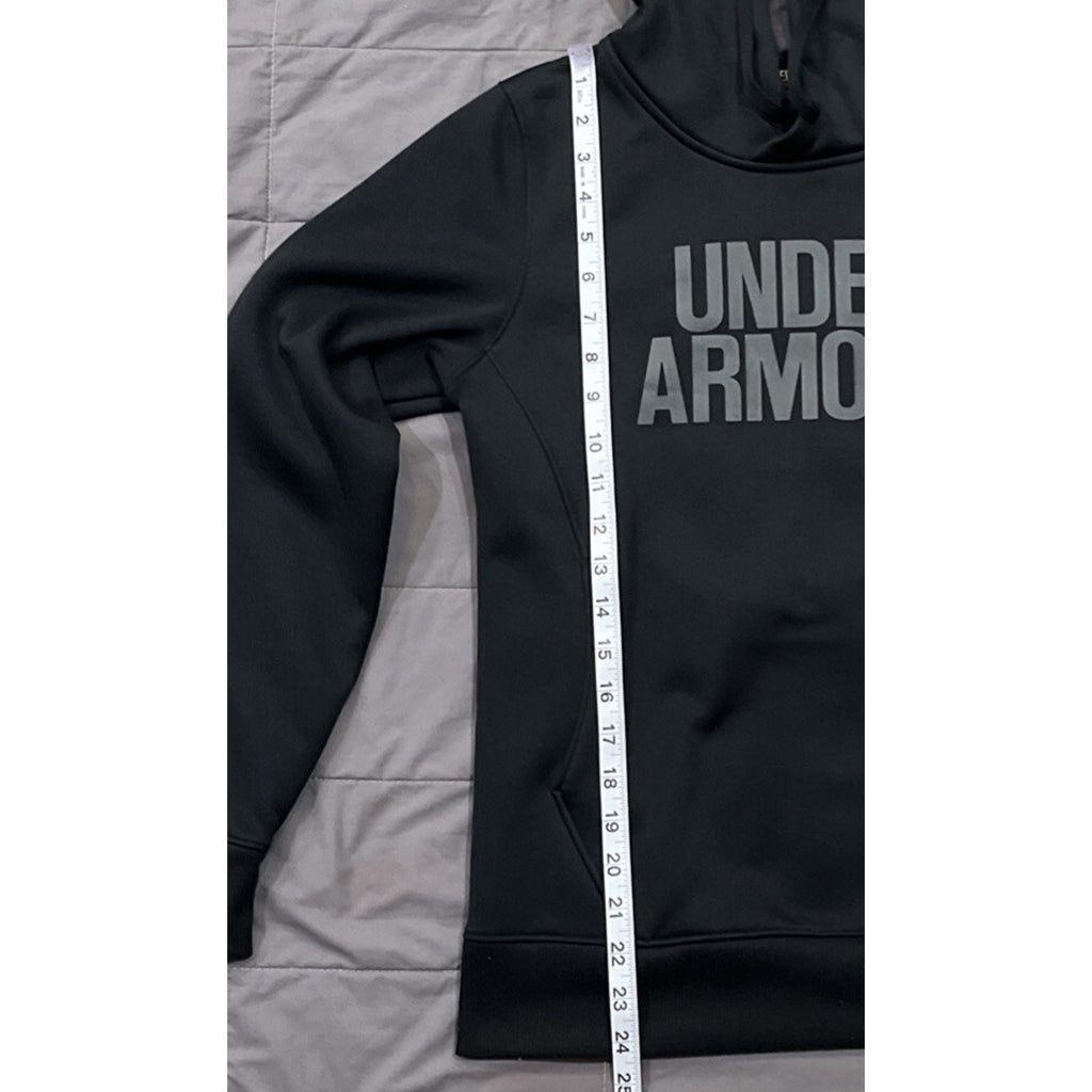 Under Armour Black ColdGear Active Pullover Hoodie Sweatshirt EUC XS