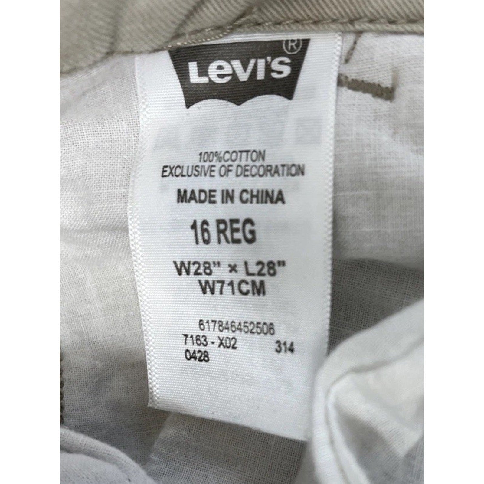 LEVI'S STRAIGHT STRETCH Twill CHINO PANTS - Men's 28x28 Red Tab