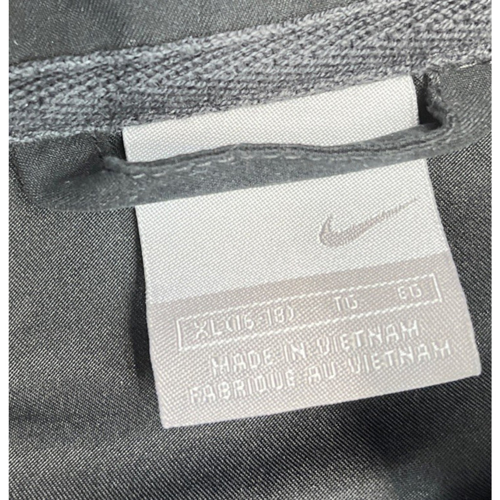 Nike Jacket Womens XL Black Green Full Zip Track Swoosh Logo Pockets