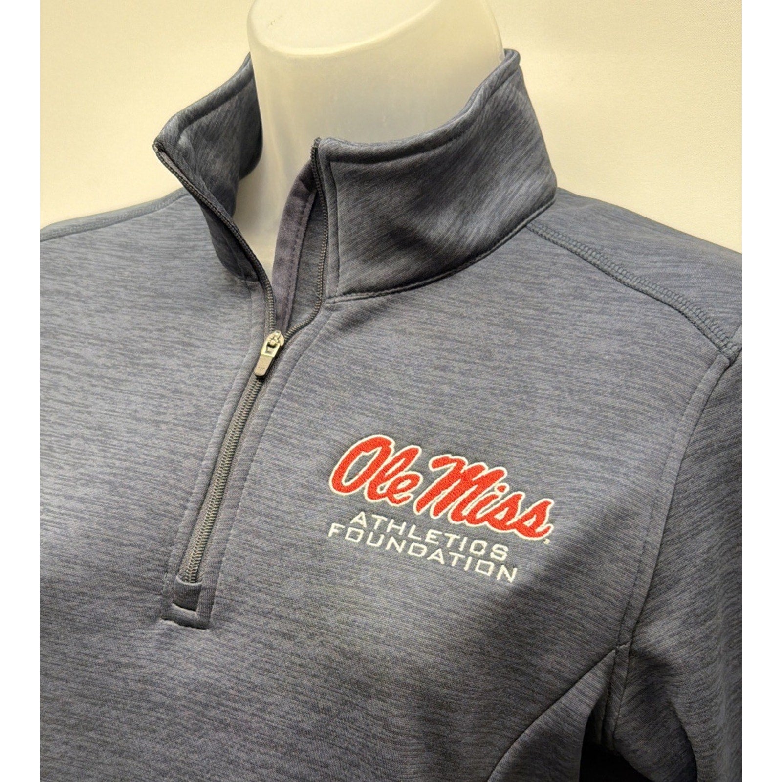Ole Miss Devon And Jones 1/4 Zip Long Sleeve Pullover Jacket Women’s Size Small
