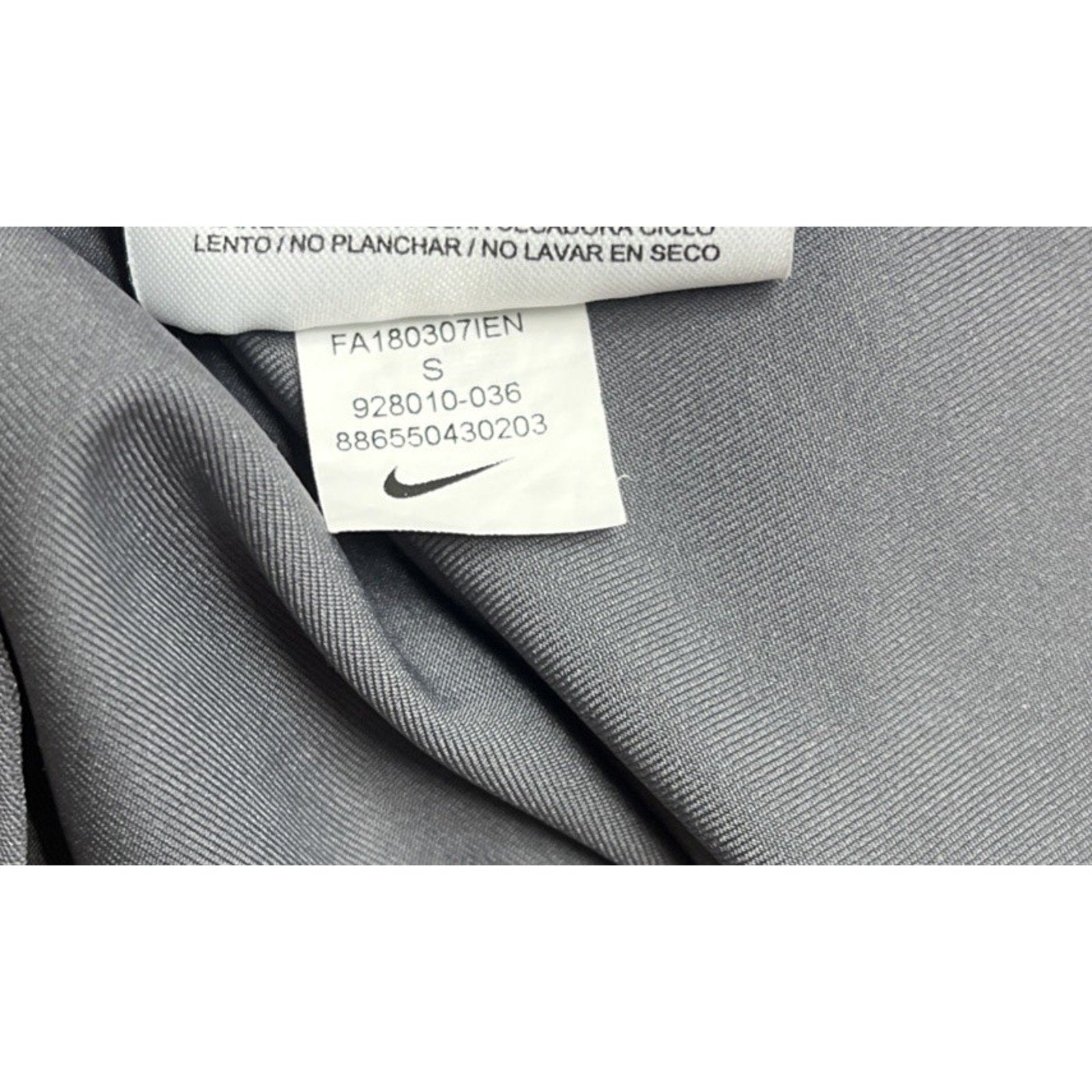 Nike Totality Jacket Men's Small Gray Black Full Zip Dri Fit Track