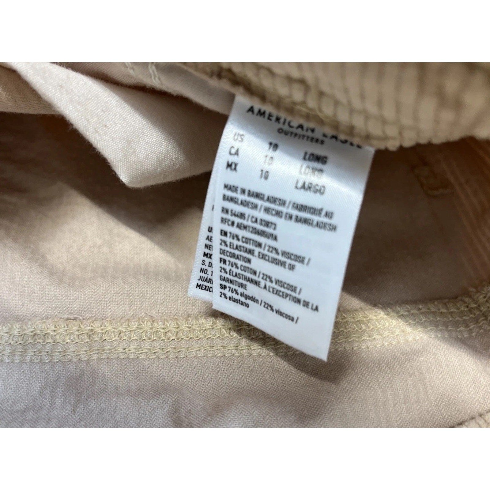 American Eagle Super High Rise Baggy Wide Leg Corduroy Cargo Pants 12