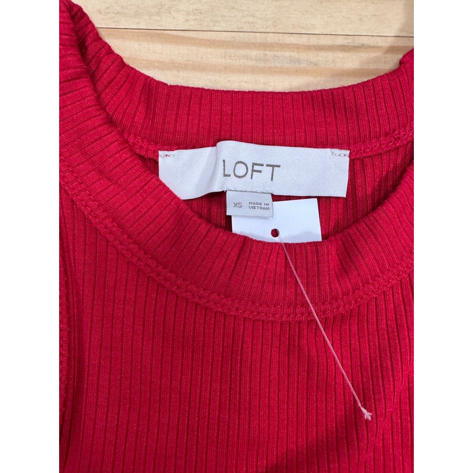 Loft Ann Taylor Red Halter Stretch Knit Side-slit Maxi Dress Size X-Small