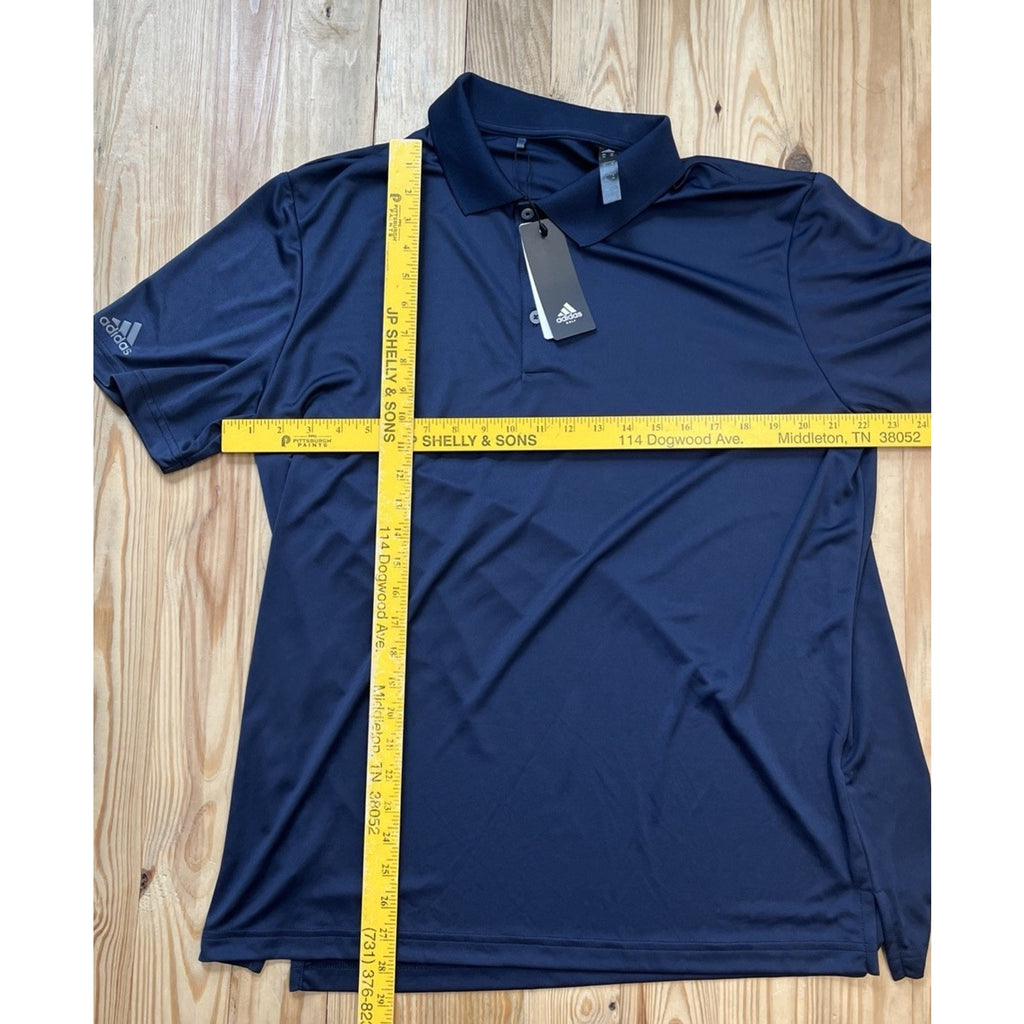 ADIDAS GOLF Men's PERFORMANCE Short Sleeve Polo Shirt Navy Sz XL NWT