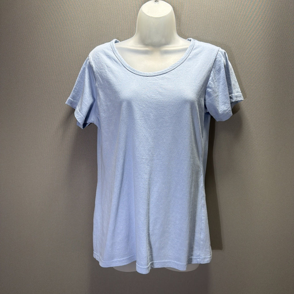 West Loop T-Shirt Top Womens XL Blue Short Sleeve Scoop Neck Everyday Wear