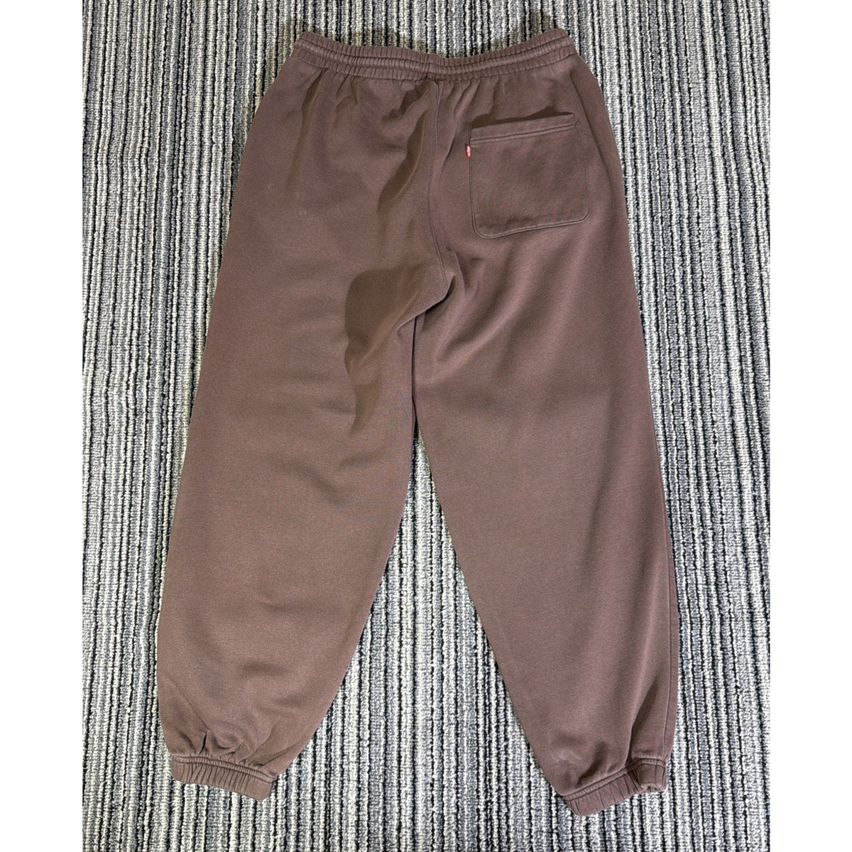 Levis Sweatpants Mens Large Brown Relaxed Fit Elastic Waist Fleece Joggers EUC