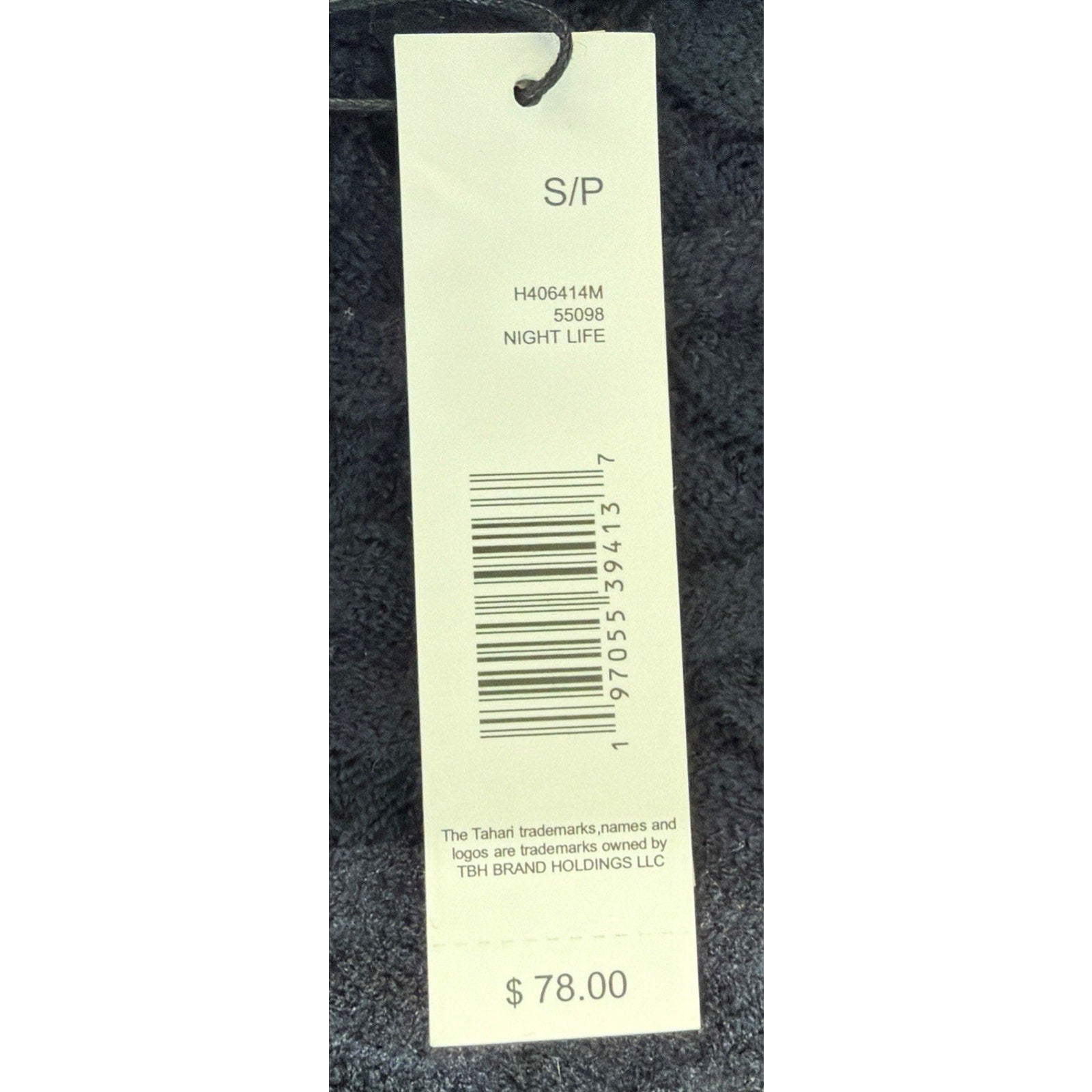 New Tahari Night Life Men's Viscose Blend Navy Blue Cable Knit Sweater Size S