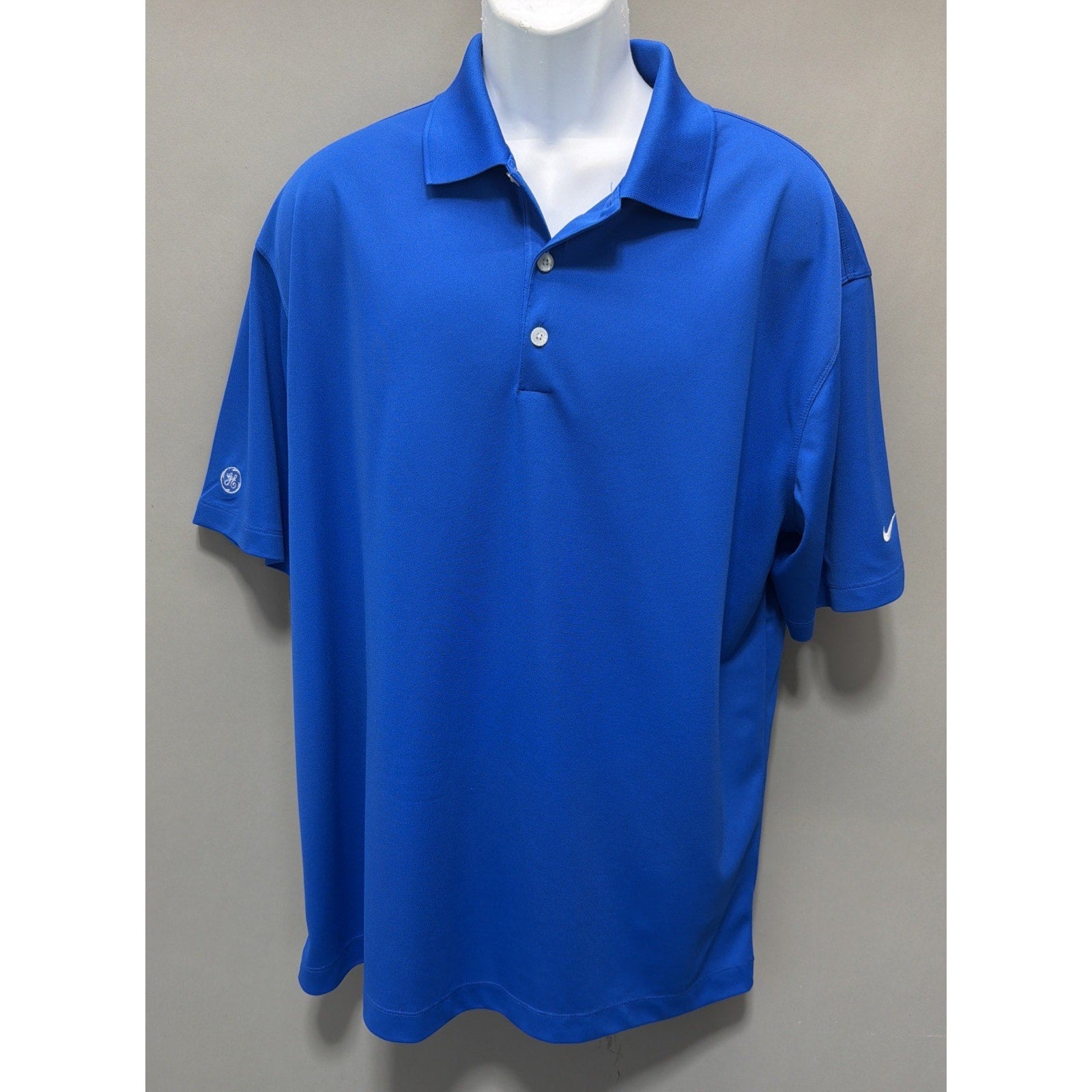 Nike Golf Polo Shirt Mens XL Harbor Blue Micro Pique Moisture Wicking Top GE