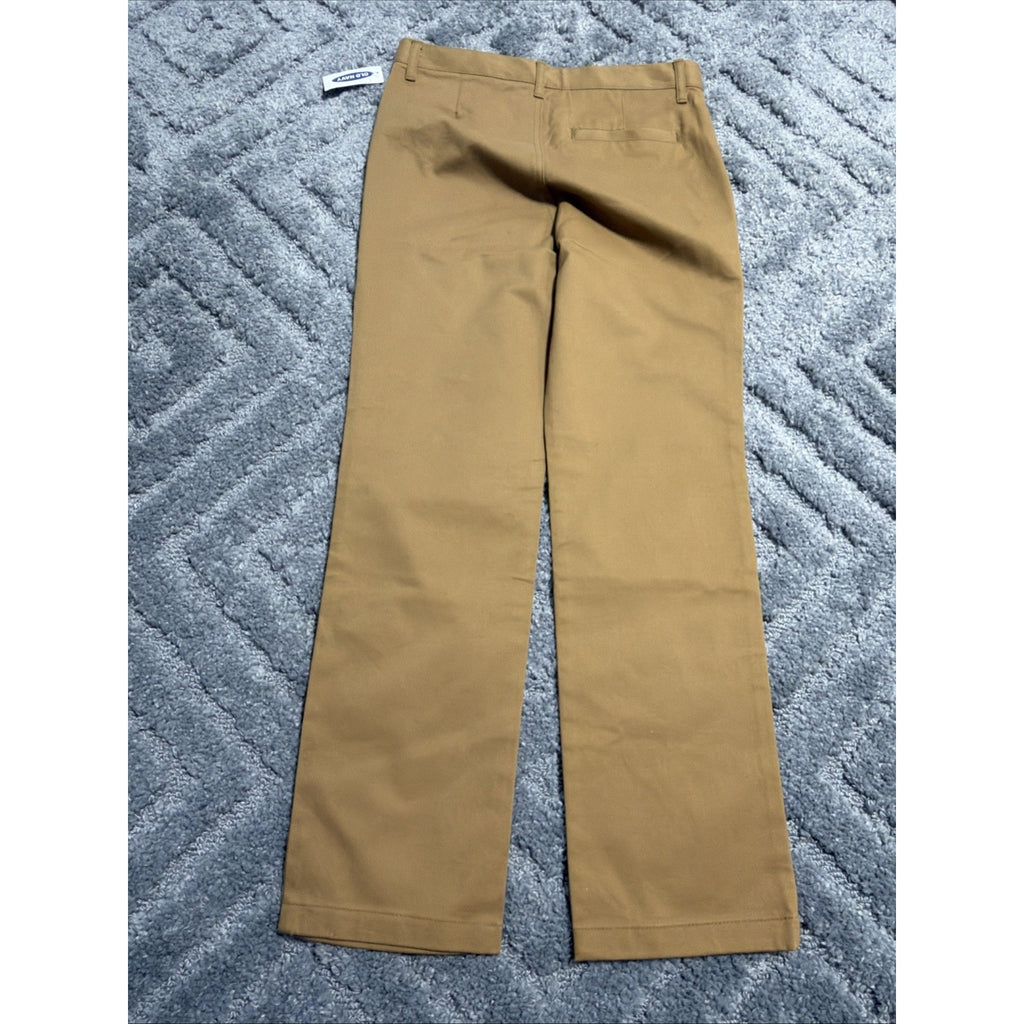 Old Navy Pants BOYS 10 Brown Built-In Flex Reinforced Knees Straight Leg