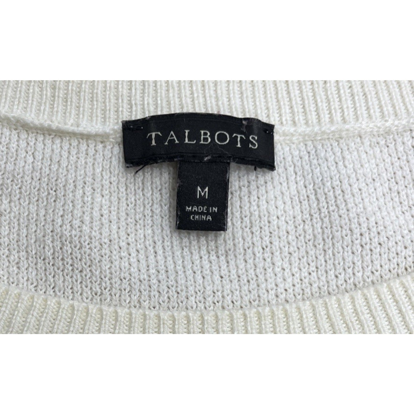 Talbots Pullover Multicolor Stripe Cashmere Blend Long Sleeve Sweater Size M