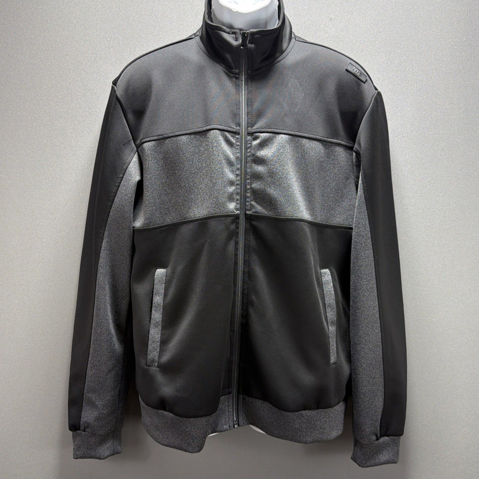 NYC Sport Track Bomber Running Jacket Men's Size L Stretch