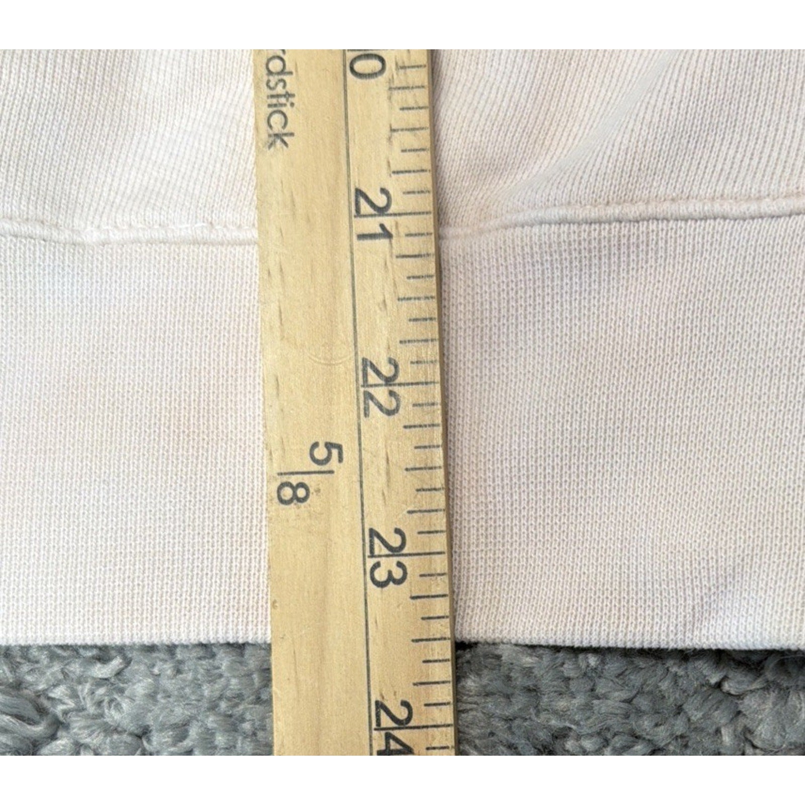 7 For All Mankind Women's Oversized Terry Sweatshirt Size Small Minimalist Flaw