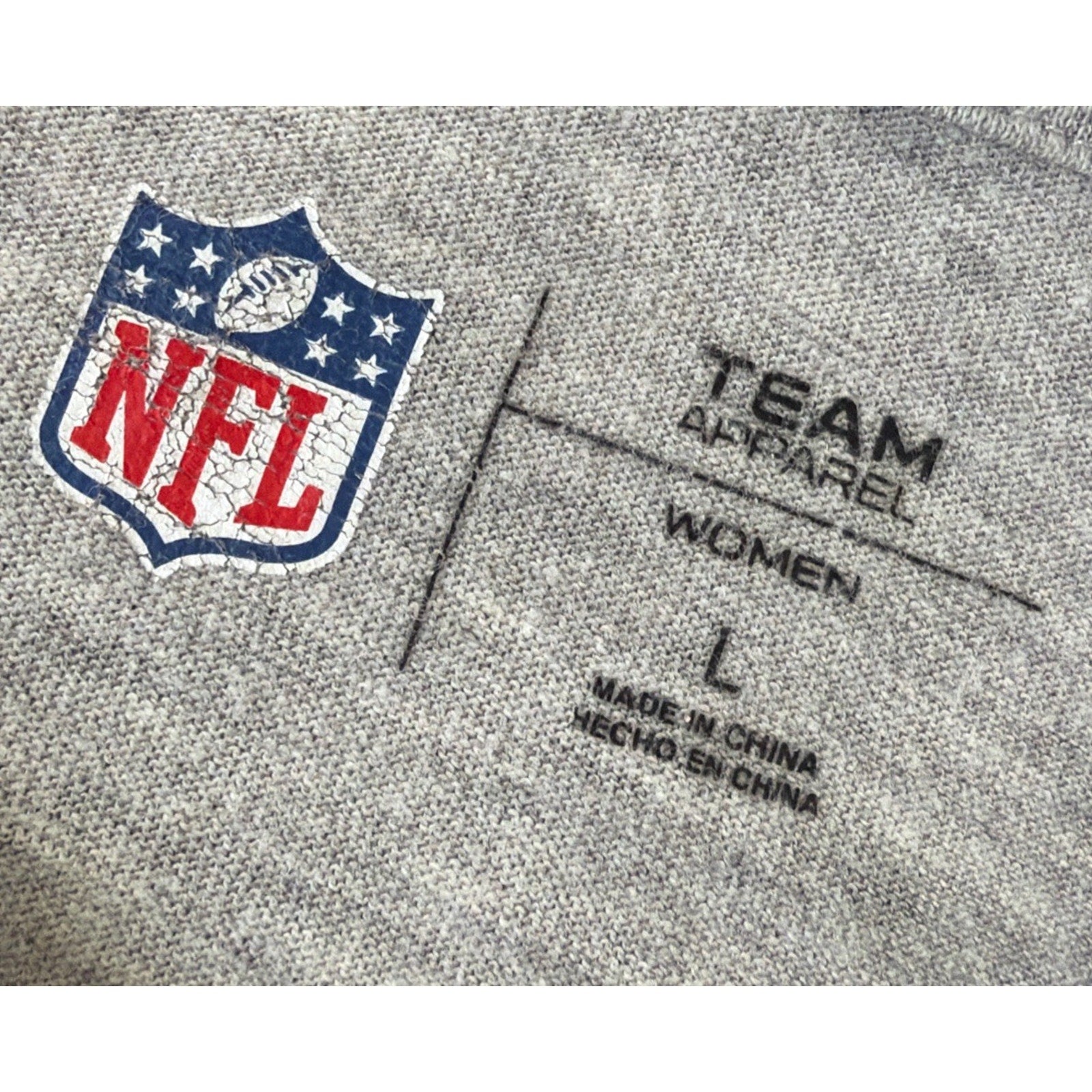 DALLAS COWBOYS NFL COWBOYS WOMEN'S GRAY RAGLAN SLEEVE SIZE LARGE