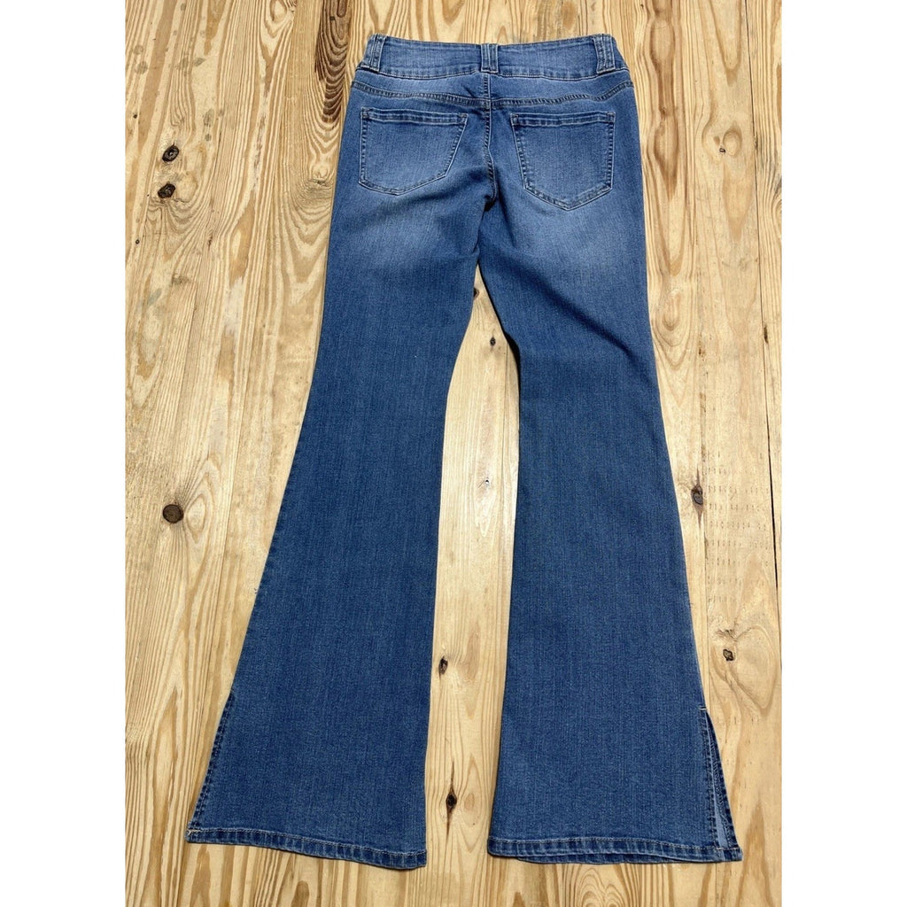 Blue Spice Jeans Womens 3 Blue Mid Rise Flare 70s 90s Cowgirl Boho 27x31